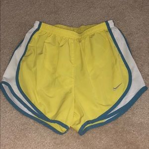 Yellow and blue nike shorts!